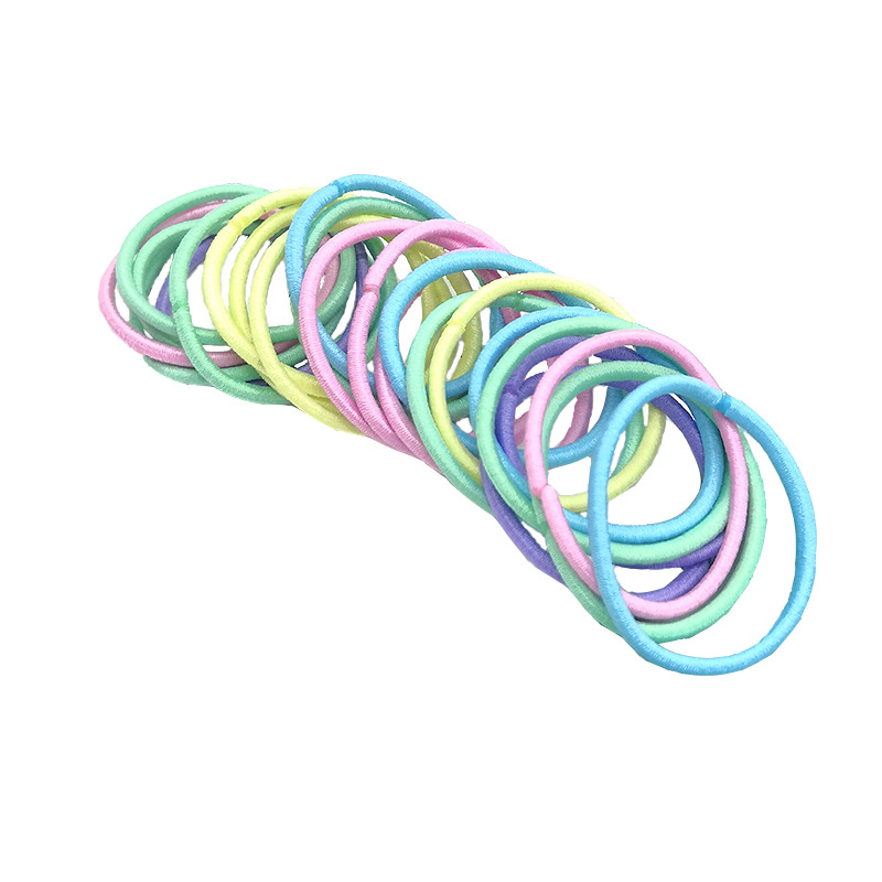 Set 50 Dây Thun Buộc Tóc Nhiều Màu Cho Bé Gái