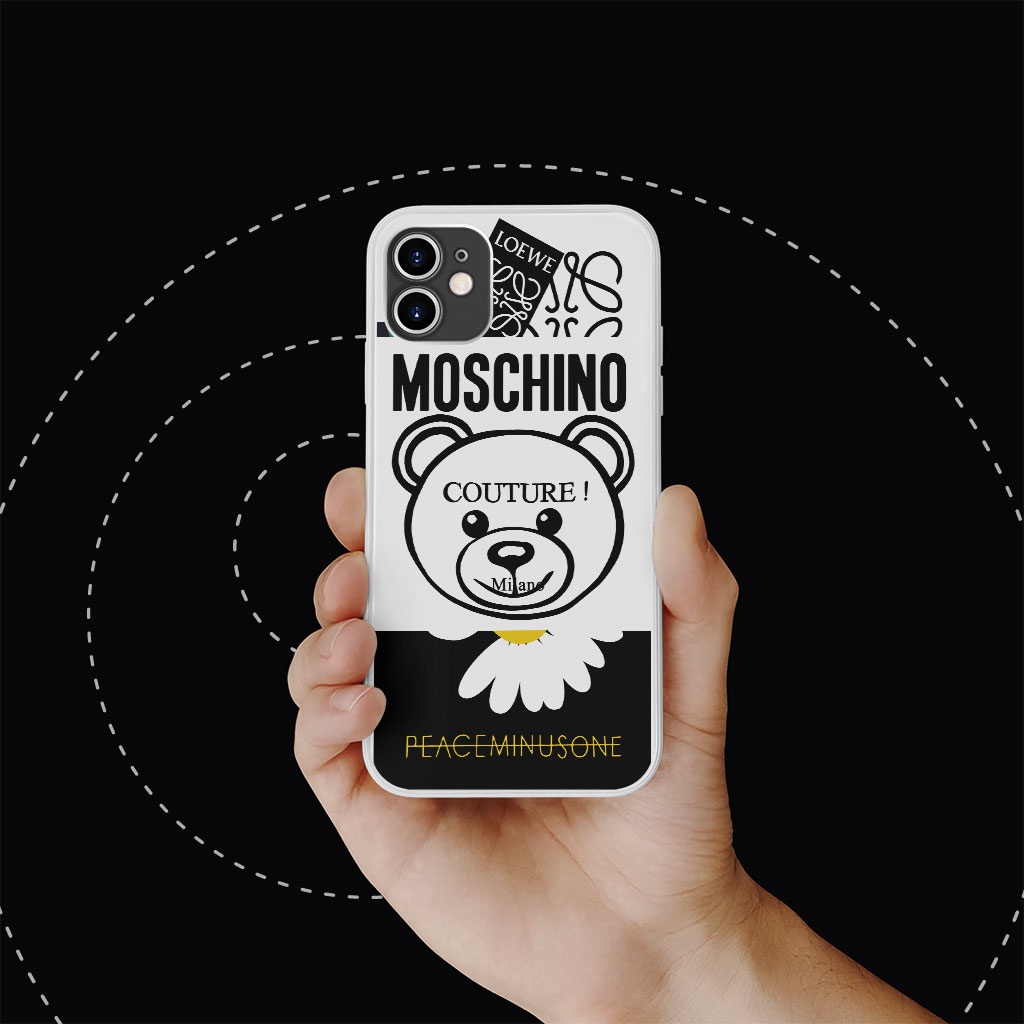 Ốp lưng Moschino hình vẽ nền trắng cho Iphone 6 đến Iphone 13 promax JC20200800028