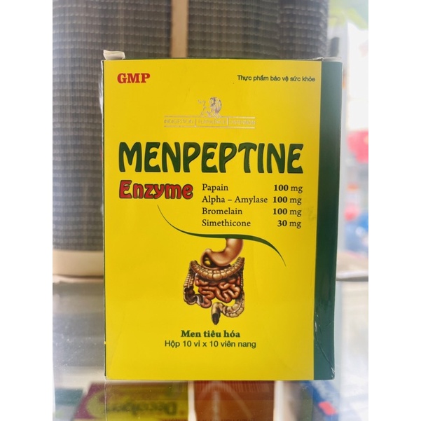 Men tiêu hóa Menpeptine - bổ sung enzyme tiêu hoá, giúp hỗ trợ tăng cường tiêu hoá thức ăn