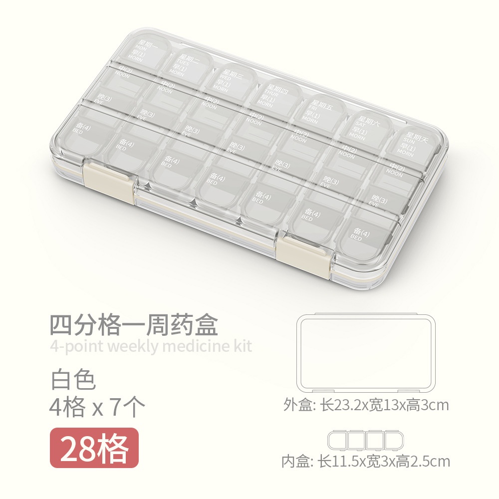 Hộp đựng thuốc HUOHOU chia 7 ngày trong tuần tiện dụng