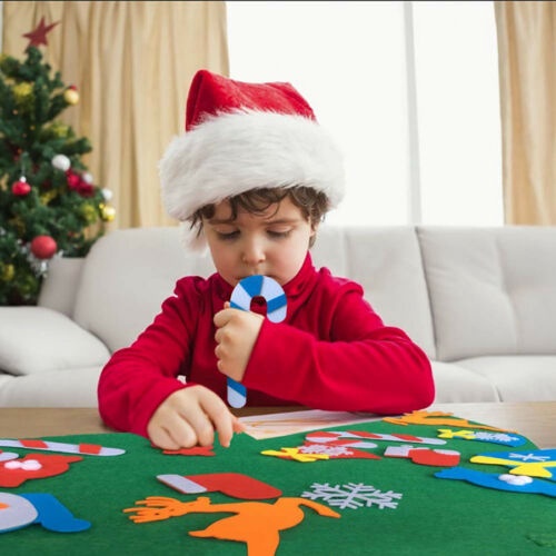 Cây Thông Giáng Sinh / Năm Mới Bằng Vải Nỉ Treo Tường Trang Trí Nhà Cửa 24Hs DIY