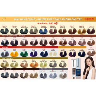 Thuốc nhuộm tóc CHIKO màu thời trang không tẩy tóc