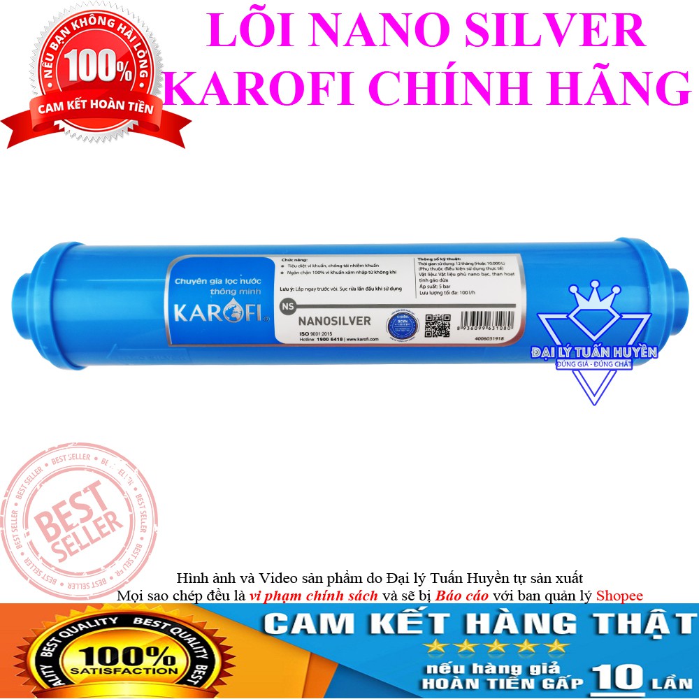 Lõi Nano Silver PLUS Karofi chính hãng - Lõi Nano Bạc - Lõi lọc nước số 5/6/7/8/9