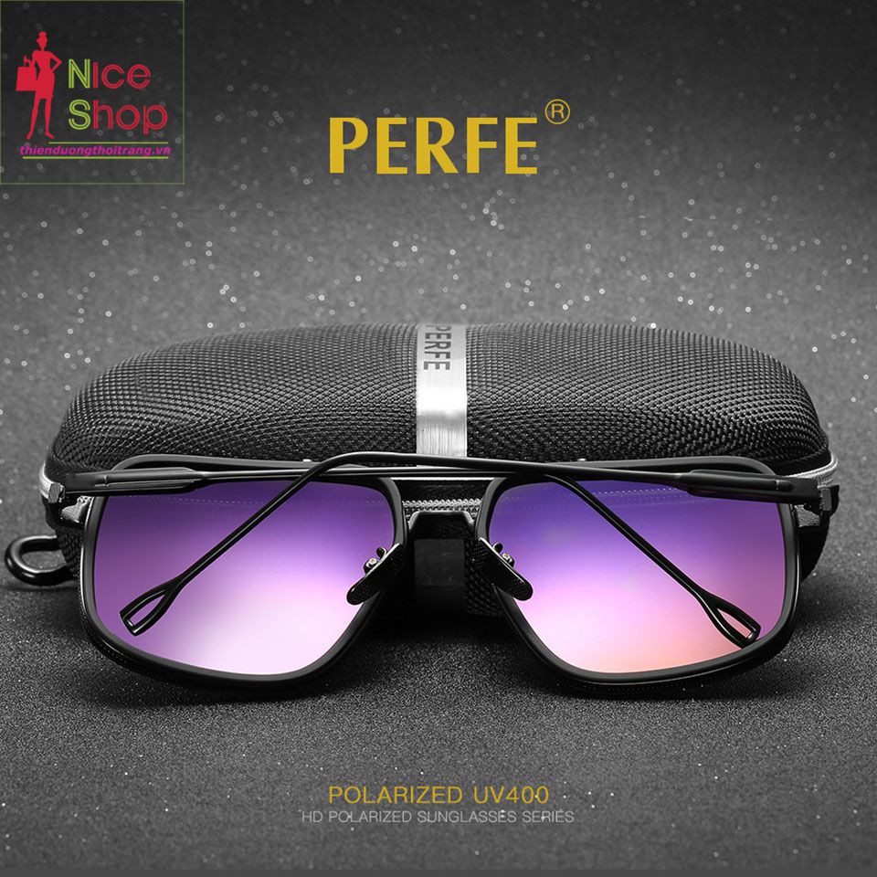 Mắt kính nam Perfe phân cực gọng vuông độc đáo | BigBuy360 - bigbuy360.vn
