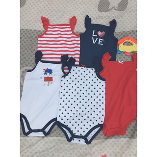 Sét 5 bộ body 2 dây cho bé gái từ 18-24 Tháng xuất dư Mỹ