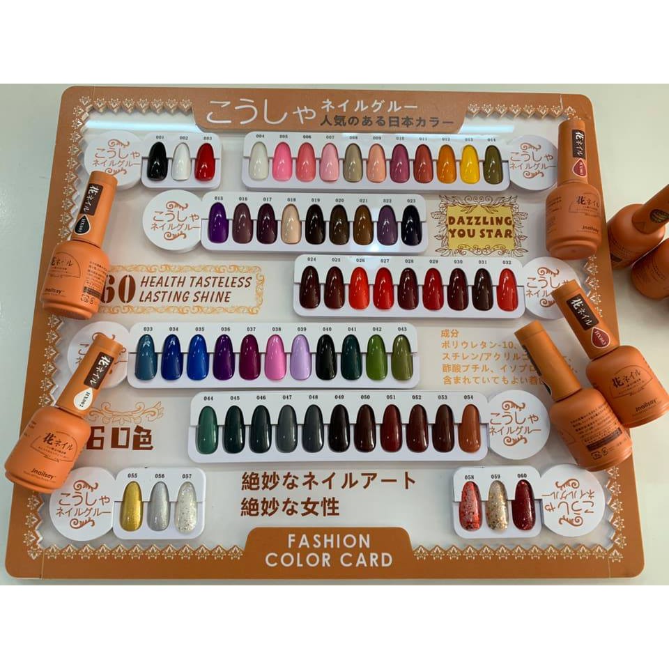 Sơn Gel Nhật Hana Nail 60 màu sắc đẹp tự nhiên - Chất Sơn dẻo mịn, Lên màu Chuẩn - Lẻ 1 Chai 15ml