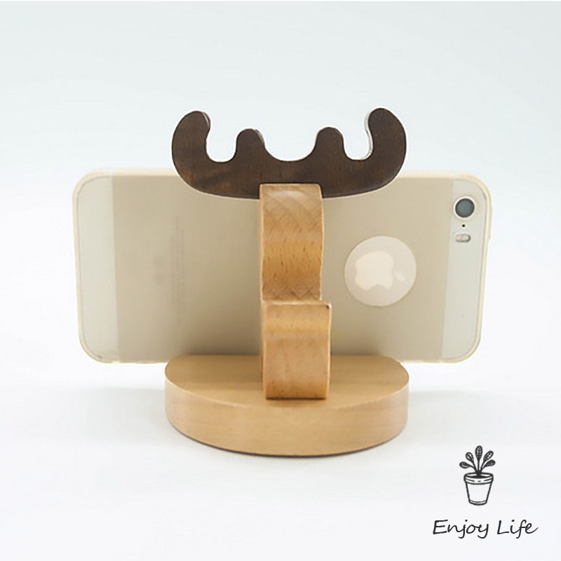 Giá đỡ điện thoại bằng gỗ kiểu dáng hoạt hình dễ thương | BigBuy360 - bigbuy360.vn