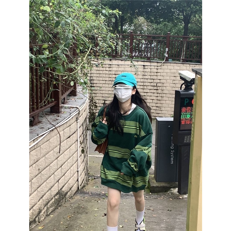 Áo thun sweater Hàn Quốc dáng rộng dài tay thiết kế mới cho cặp đôi