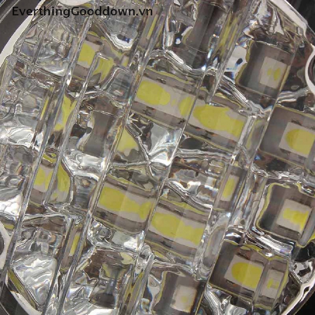 Bộ 2 Đèn Led Tròn 12V 18 Bóng Phá Sương Mù Ánh Sáng Trắng Chạy Ban Ngày Cho Xe Hơi