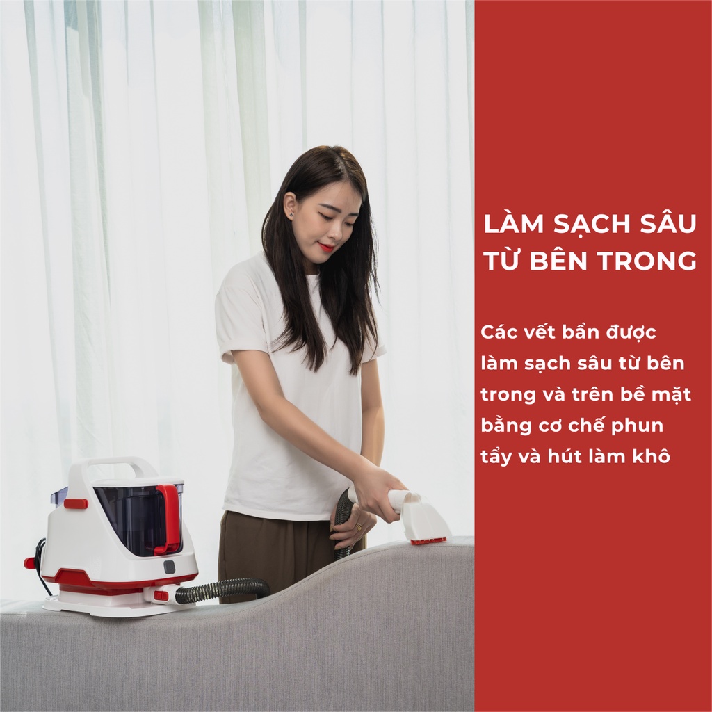 Máy giặt cầm tay Ichini dùng cho thảm nệm rèm sofa lực hút lớn 15000PA