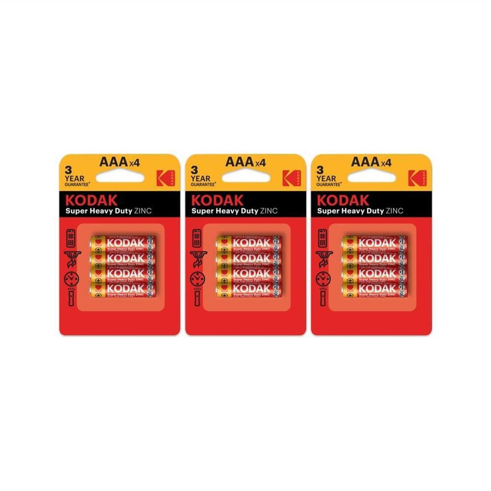 Bộ 4 Pin tiểu Kodak Alkaline AAA điện thế 1.5V Uncle Bills IB0120 chính hãng siêu bền remote TV máy lạnh đồ chơi trẻ em