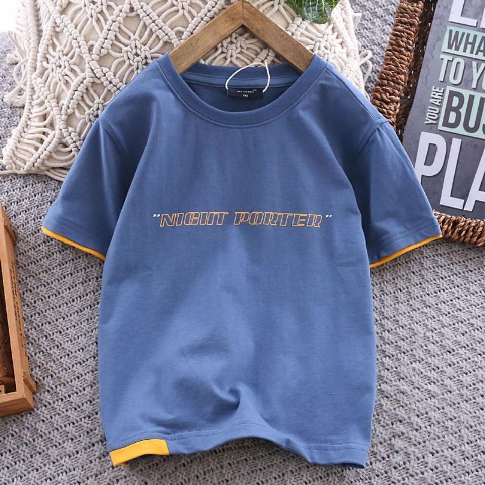 Áo Thun Cotton Trơn Tay Ngắn Cổ Tròn Dành Cho Bé Trai 2022