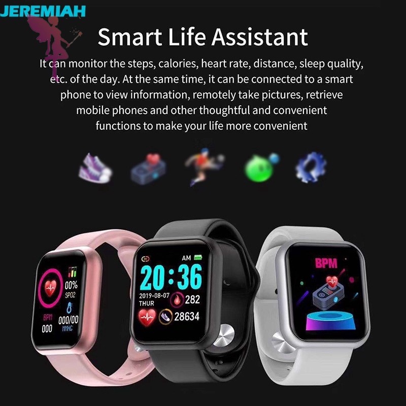 Đồng Hồ Thông Minh Y68 Theo Dõi Nhịp Tim/Huyết Áp Chất Lượng Cao