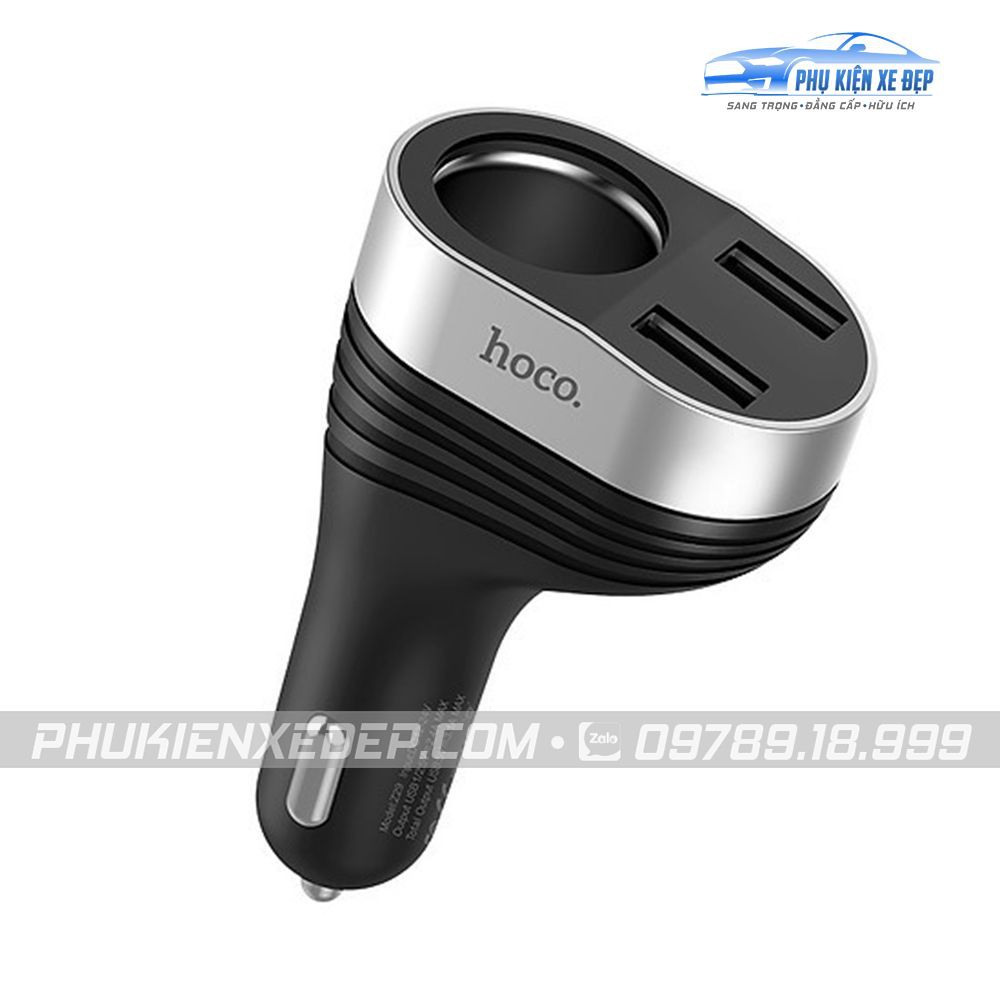 Bộ chia tẩu sạc⚡FREESHIP⚡ ô tô Hoco 1 cổng 2 USB- Tẩu sạc nhanh ô tô không dây - Hàng chính hãng bảo hành 01 năm