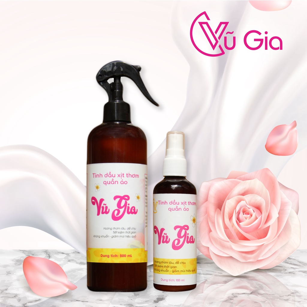 Chai xịt thơm quần áo Vũ Gia | Loại đậm đặc, rất thơm, tiết kiệm dùng cho tiệm giặt ủi,
