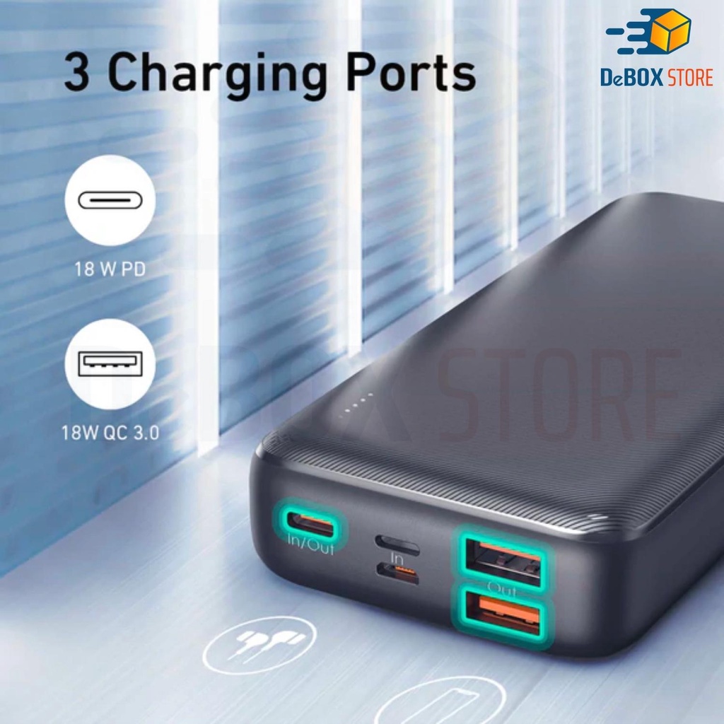 Pin Sạc dự phòng Aukey PB-N74S Basix Plus 20000mAh SCP 22.5W PD/QC 3.0  - Chính Hãng