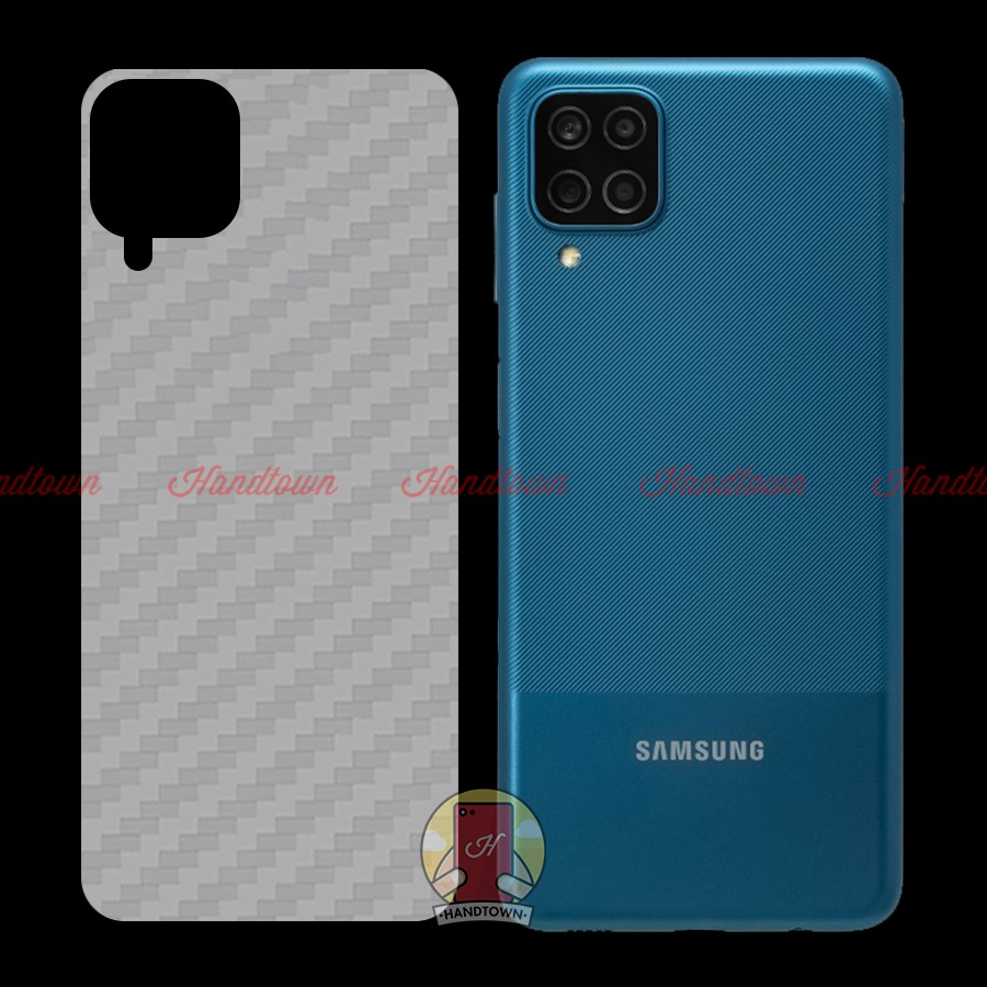 Miếng Dán Lưng Cacbon Samsung Galaxy A12 samssungA12 Không Full Viền Bảo Vệ Mặt Lưng Máy Khỏi Bụi Bẩn Chống Trầy Xước