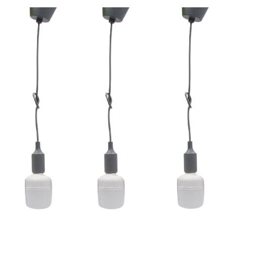Bộ 3 dây đèn thả trang trí bóng led búp trụ 18w