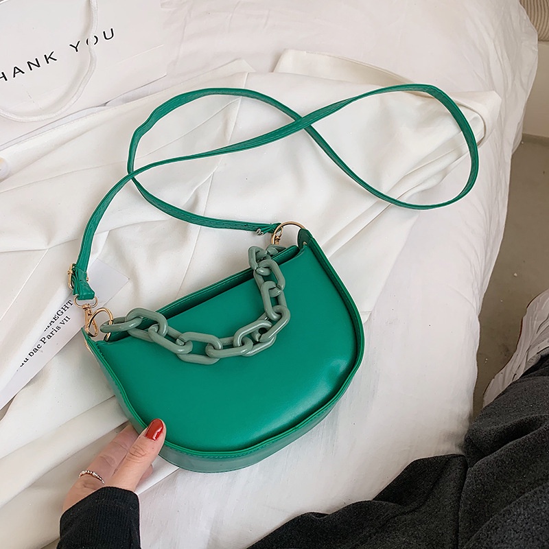 Túi đeo chéo dây xích phong cách phương Tây thời trang xuân hè mới 2021 cho nữ