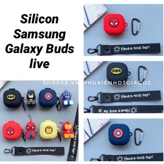 Có móc Silicon bảo vệ tai nghe Samsung Galaxy Buds Live / Buds Pro - Case bọc hộp sạc