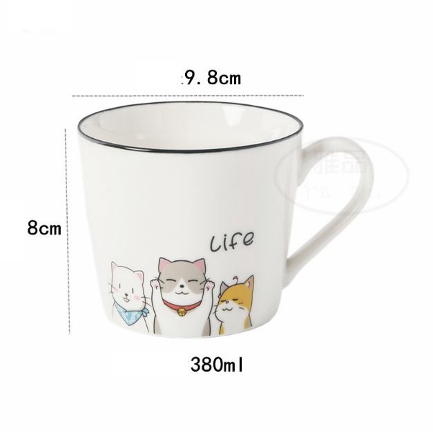 Cốc uống trà hình mèo kute