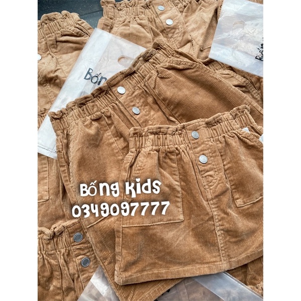Chân Váy Nhung Bé Gái Nâu Beige HaM(cắt tag)