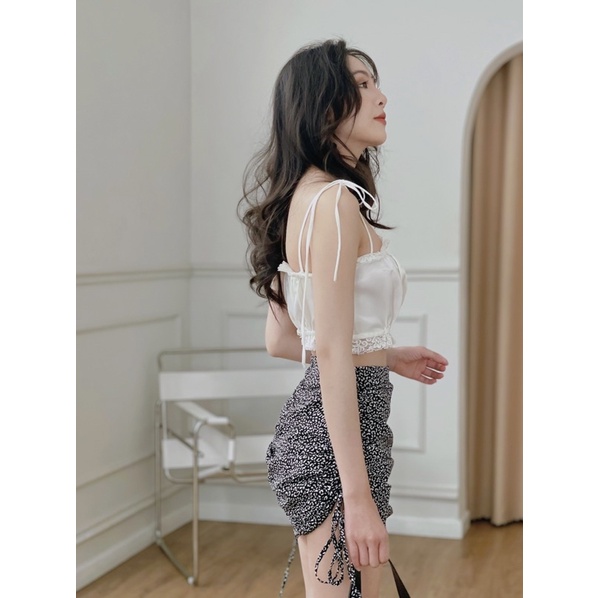 Chân váy beo dây rút Ebublio