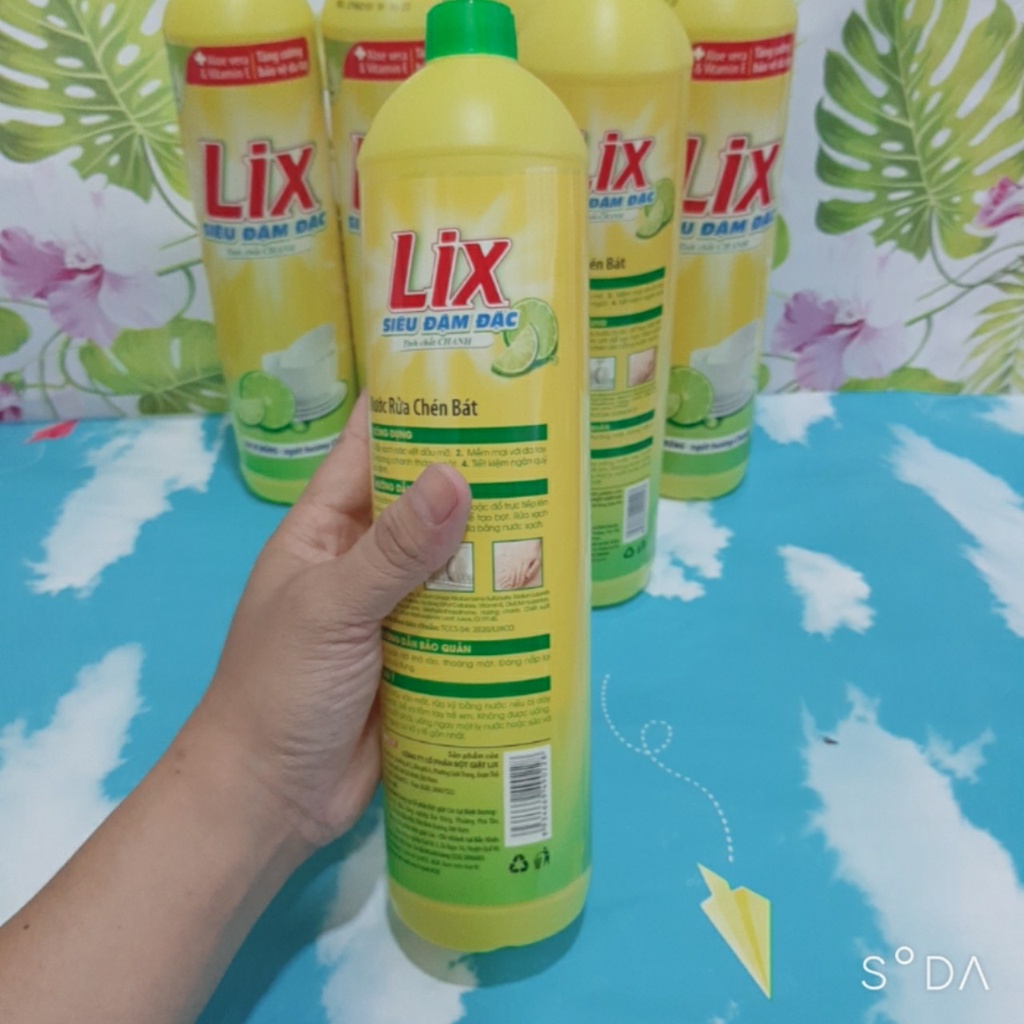 Nước Rửa Chén Lix Siêu Đậm Đặc Tính Chất Chanh 750g &lt;735ml&gt;