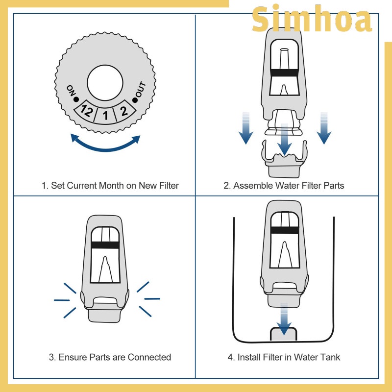 [SIMHOA] 2x Coffee Machine Water Filter Household Coffee Machine Accessory Replaces