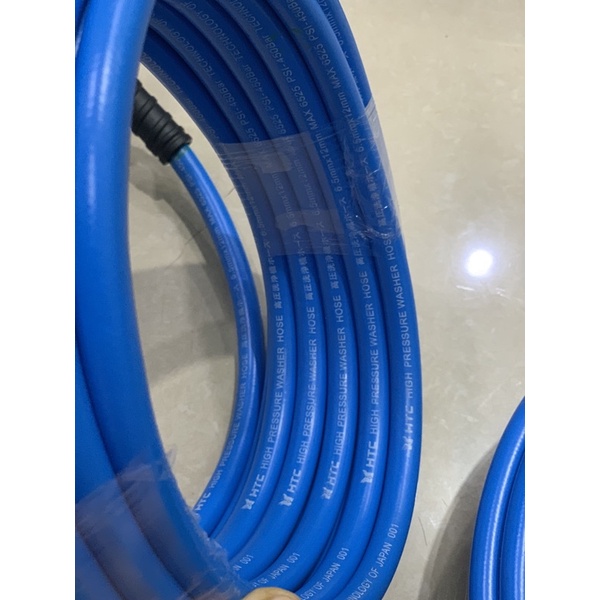 Dây xịt rửa xe từ nhựa PVC-PU áp lực cao 450 bar,ĐK 6.5*12mm,ren 1.5x22mm LOẠI 10M, HTC6512-10W