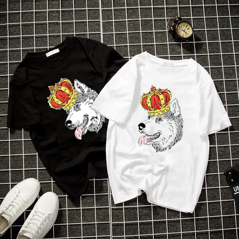 Áo thun unisex form rộng vua chó thời trang cá tính vải dày mịn 2019T1358