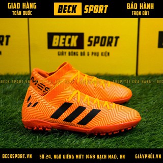 Giày Bóng Đá TQ Nemeziz Messi 18.3 Cam Vạch Đen Chữ Đen TF