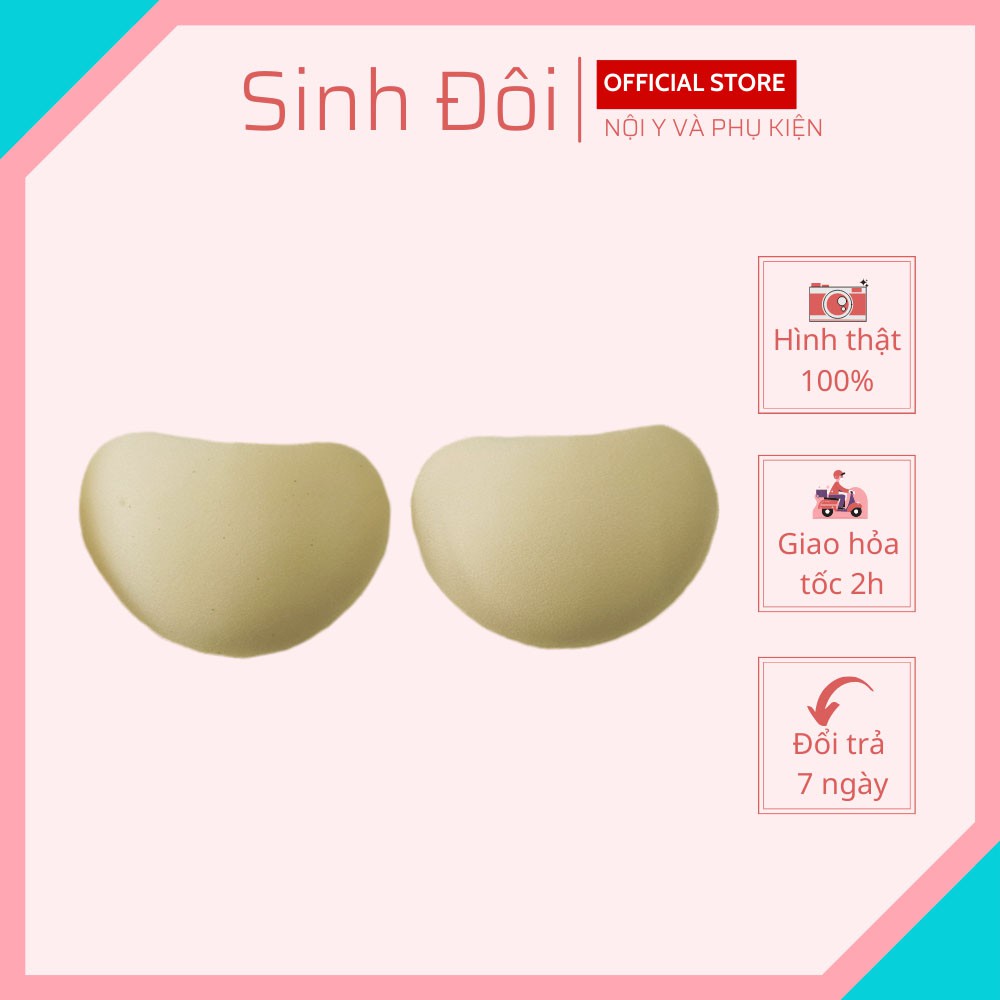 Miếng mút độn ngực hình quả xoài nâng ngực tạo khe cao cấp mềm mịn cho áo ngực