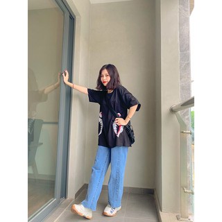Áo thun Unisex nam nữ răng cá mập
