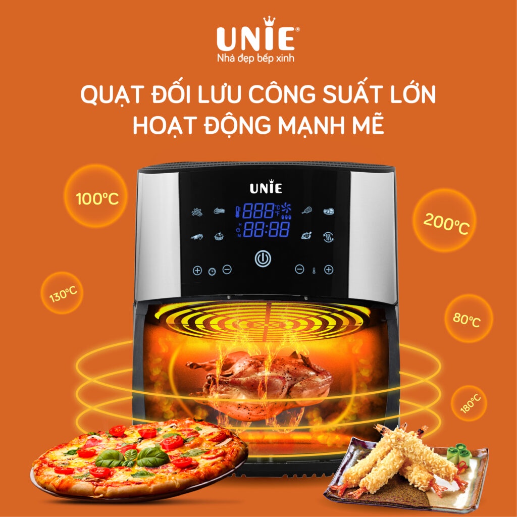 Nồi chiên không dầu UNIE UE800 (8 Lít) công suất 1800W - Hàng chính hãng