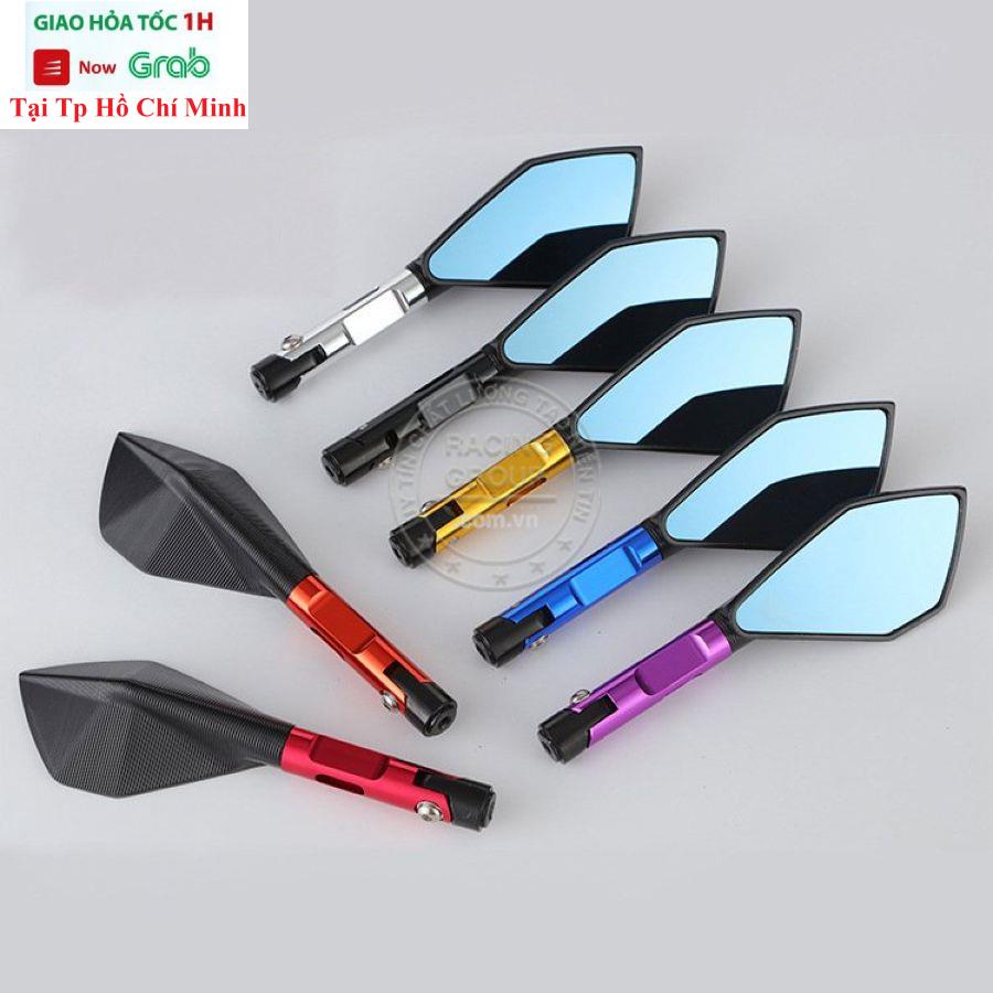 ❇☁Gương Xe Máy Thời Trang - Kính Chiếu Hậu Kiểu Rizoma 5 Cạnh Loại 2 Mini Cho Honda Ya Su Wave Sh AB...& Các