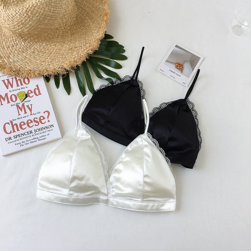 Áo Bra Satin Bóng Trơn Dây Mảnh cao cấp BR21 | BigBuy360 - bigbuy360.vn