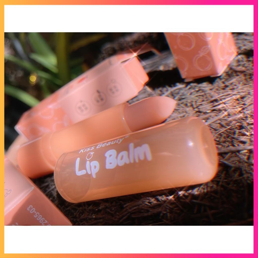 Son dưỡng môi Kiss Beauty Peach Lip Balm chiết xuất đào dưỡng ẩm chống khô Ht6 | WebRaoVat - webraovat.net.vn