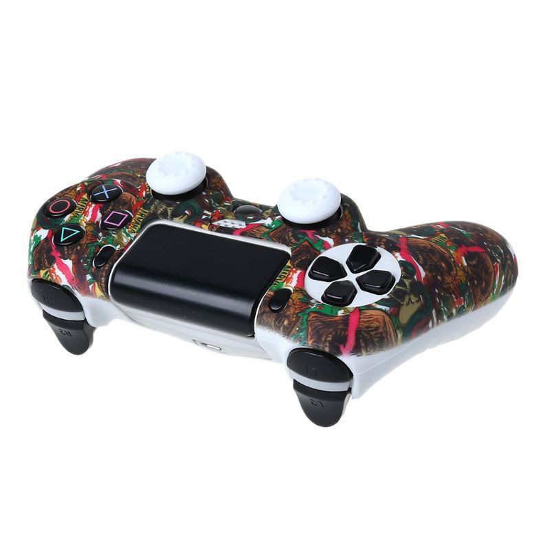 1 Bộ Bọc Cần Điều Khiển Bằng Silicone Hình Đầu Lâu Ngôi Sao Cho Ps4