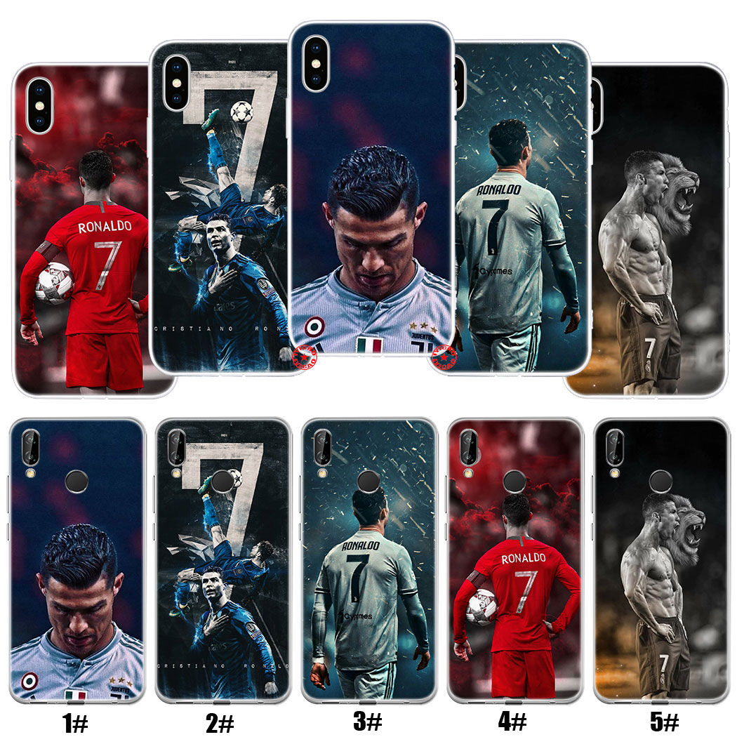 Ốp Điện Thoại Trong Suốt Họa Tiết Cristiano Ronaldo Cv37 Cho Xiaomi Redmi Note 9 9s 8 7 Pro