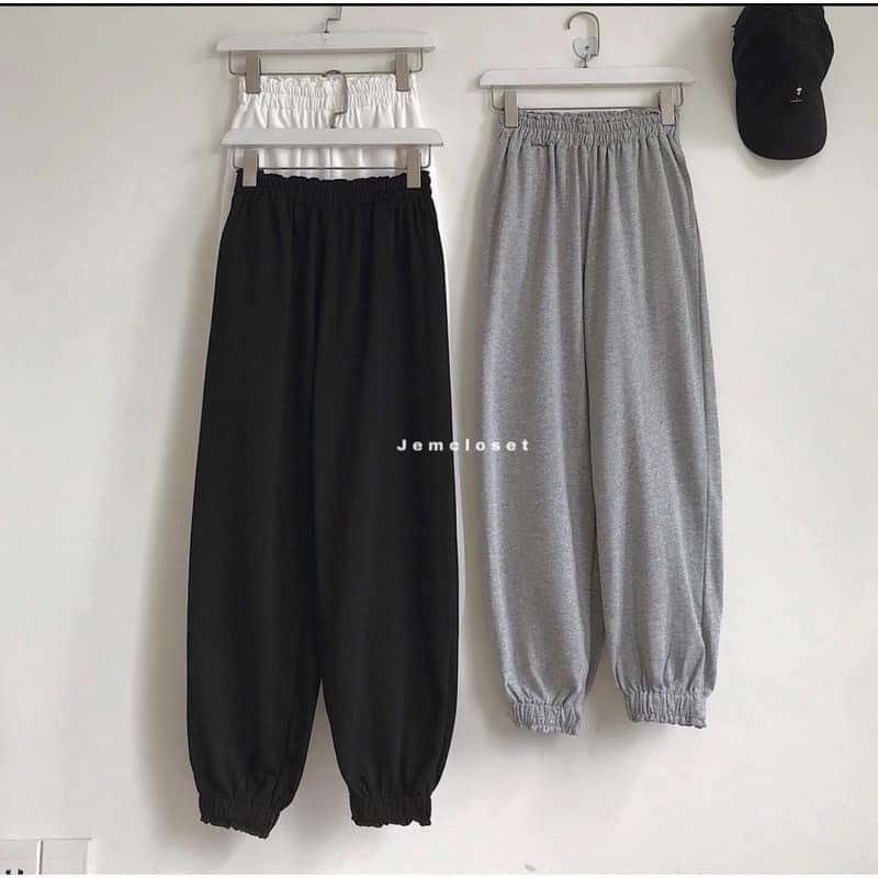 Quần Bom Bo Gấu Quần JOGGERS Chất Nỉ Da Cá Hàng Loại 1 Dài 98cm