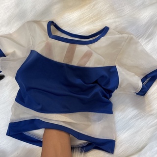 Áo croptop nữ phối lưới
