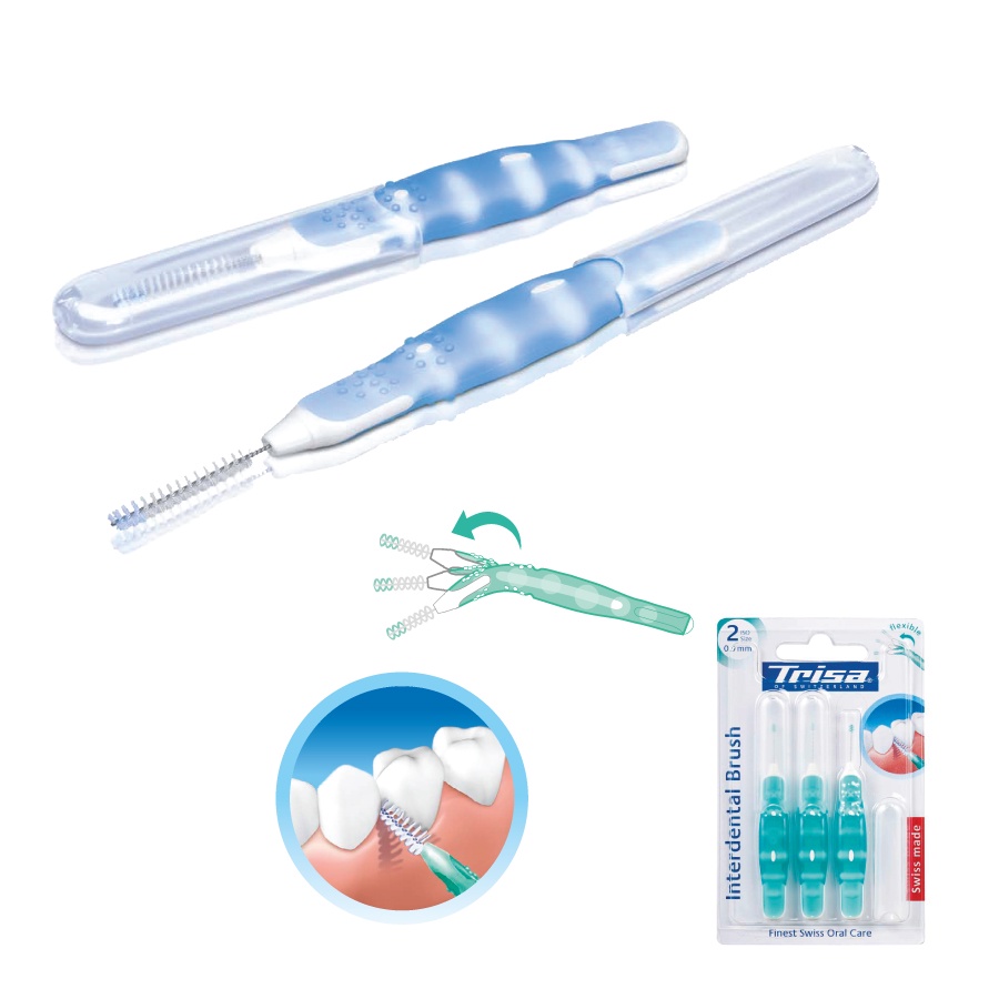 Tăm Kẽ Răng Trisa Interdental Brush Các Sợi Tăm Siêu Mềm Có Tính Linh Hoạt Giúp Loại Bỏ Những Mảng Bám Cứng Đầu