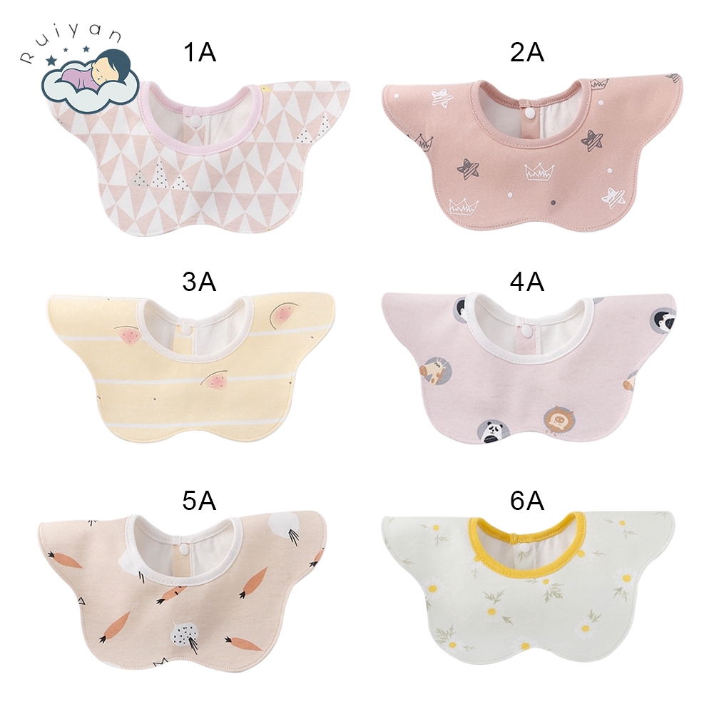 Khăn yếm ăn bằng cotton xoay được 360 độ chống nước cho em bé