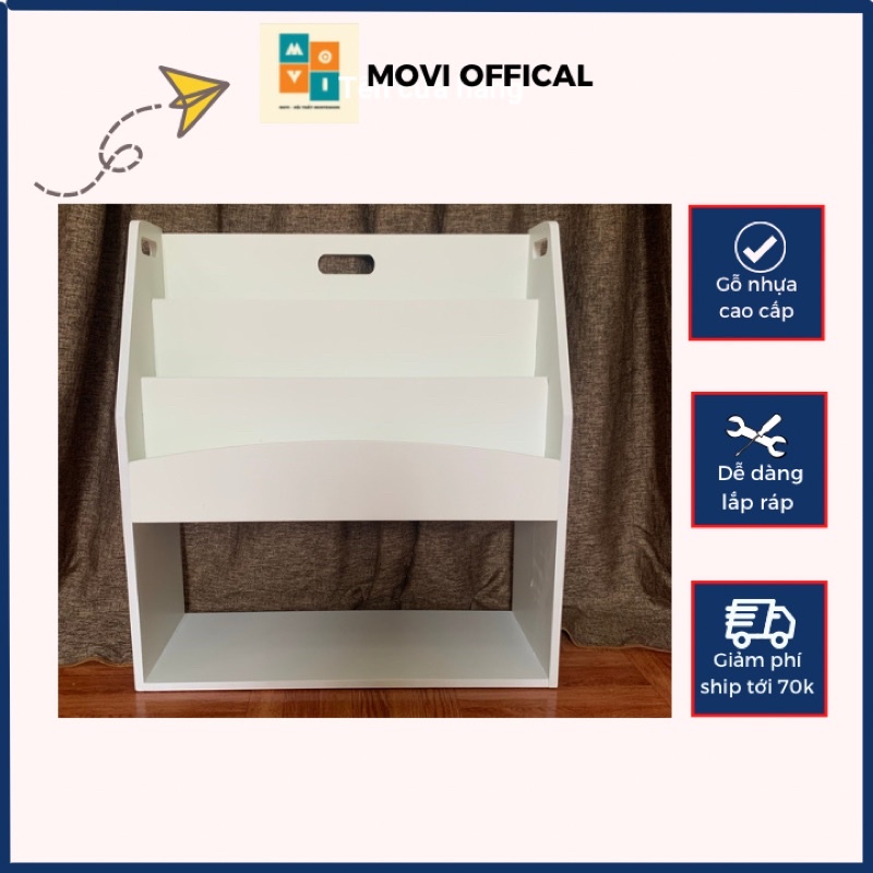 Kệ sách kèm ngăn đồ chơi cho bé rộng 60cm KS01-60