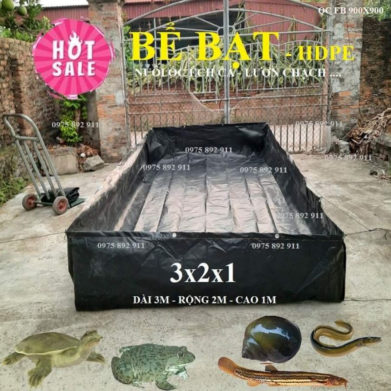 Bể bạt nuôi ốc , ếch cá - loại HDPE