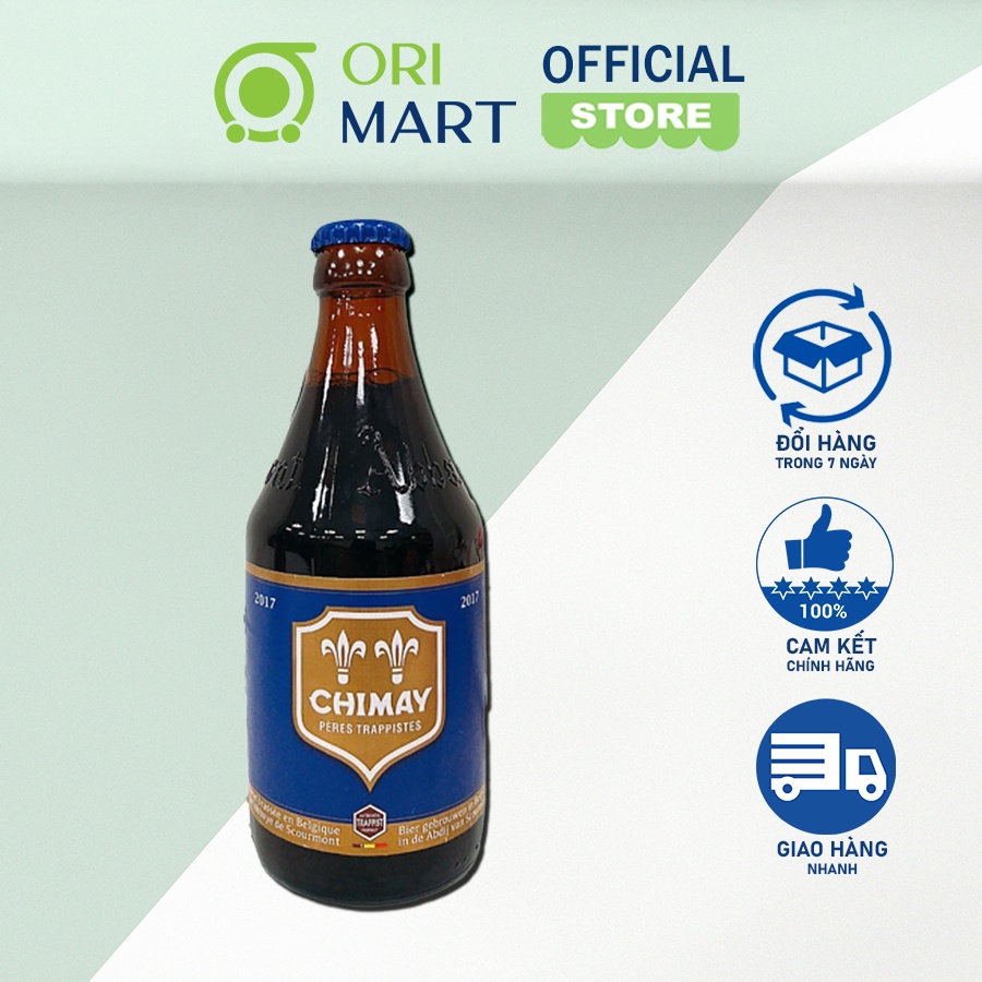 Bia Nhập Khẩu Bỉ CHIMAY Xanh Thiết Kế Sang Trọng Hương Vị Thơm Ngậy Tinh Khiết Chai 330ml