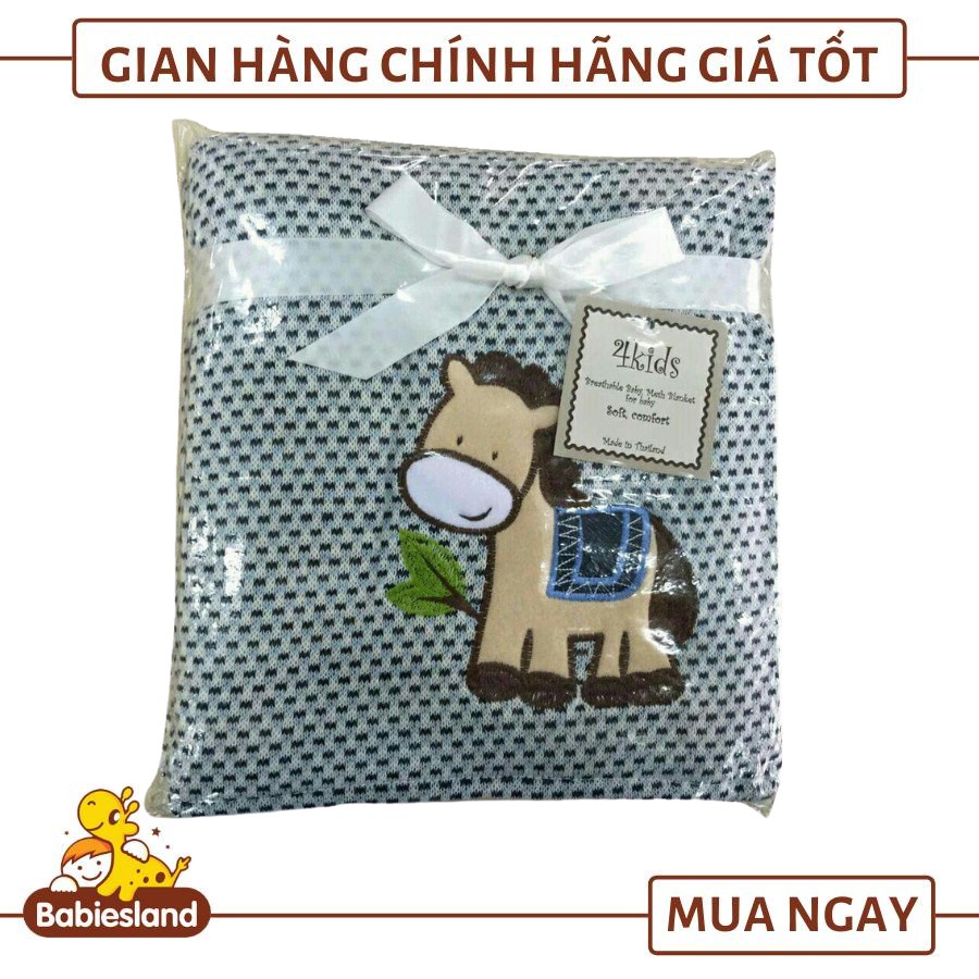 Chăn mắt lưới chống ngạt lót lông thái lan - 4kids