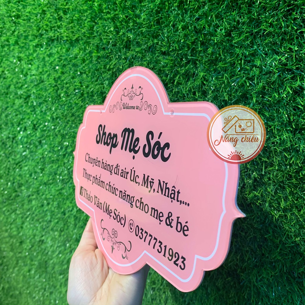 Bảng hiệu chất liệu mica - Trang trí shop bán hàng - Thiết kế theo yêu cầu