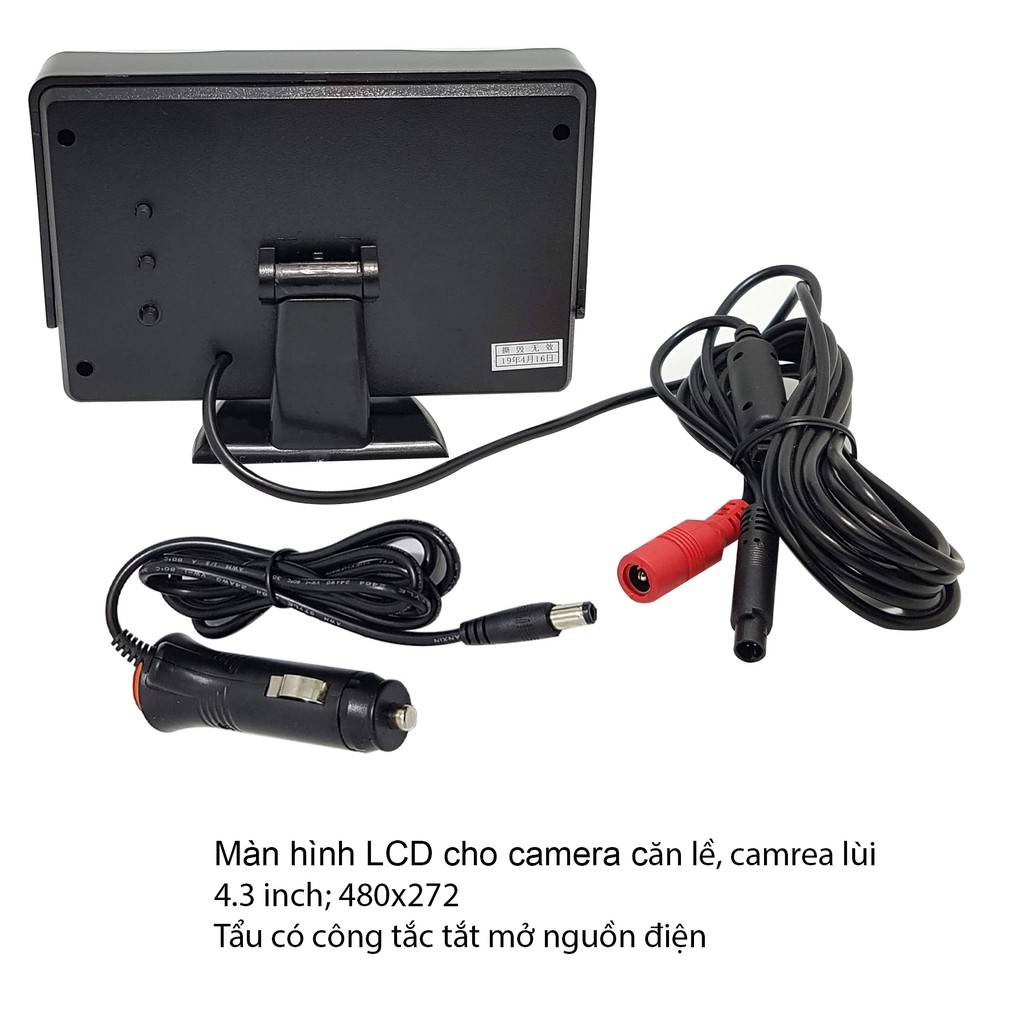 Màn hình đặt taplo, LCD, 4.3 inch, dành cho camera căn lề | BigBuy360 - bigbuy360.vn